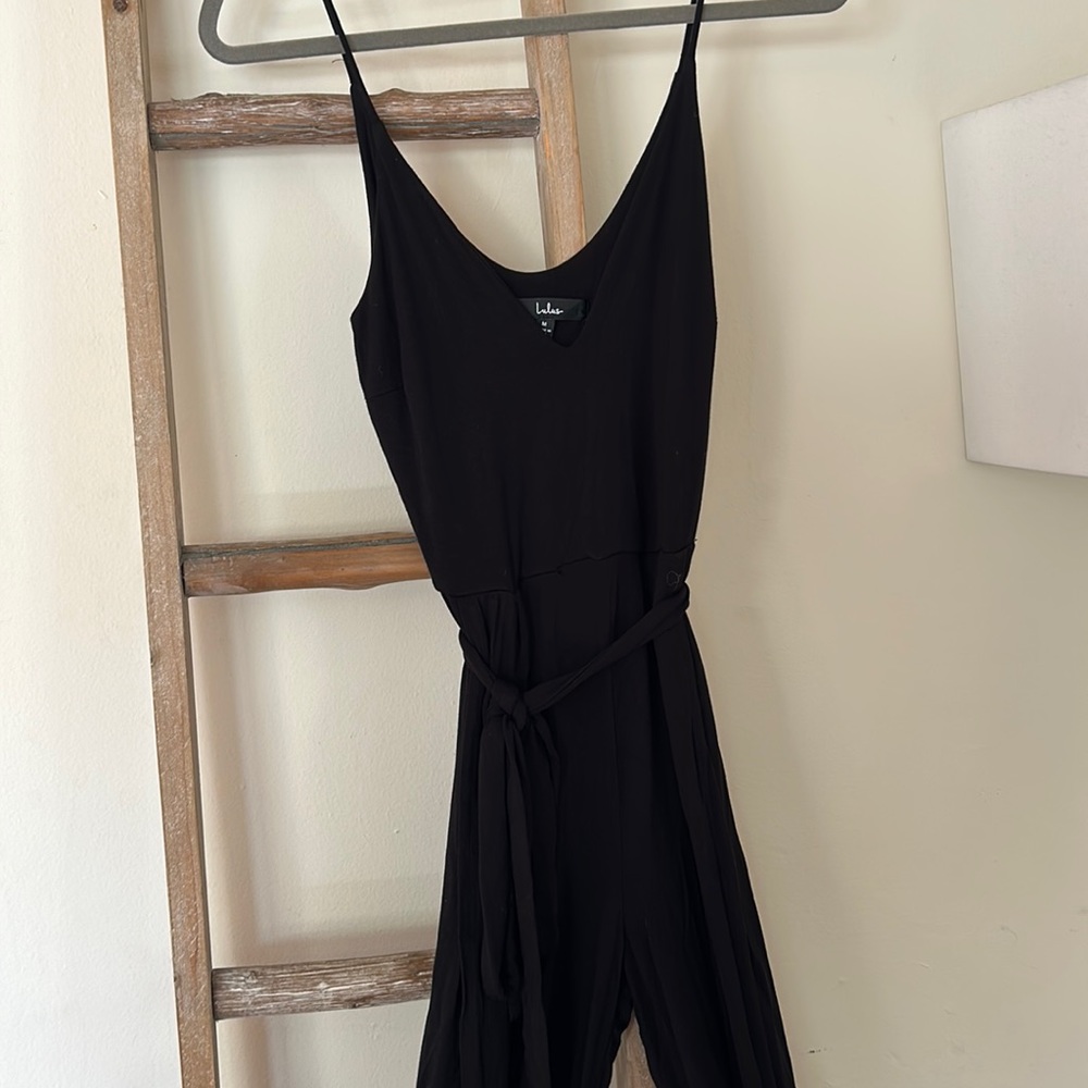 Black jumpsuit with tie